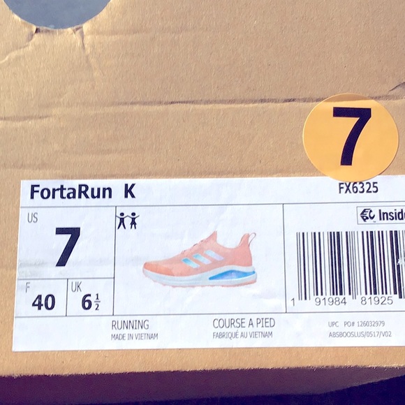 🌟 Last chance sale! 💜 Adidas Cloudfoam peach colored sneakers! Size 7🍑 - Picture 3 of 9